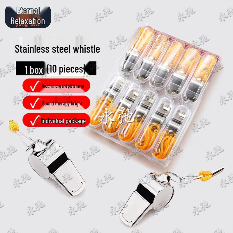 Yongchi Stainless Steel Whistle 10-Pack