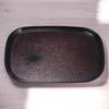 Oval Fabric Tray Akebono Lacquerware Made In Japan J-kitchens 3-Shaku (Tray) Design, Non-Slip, 39cm, (ABS Resin),