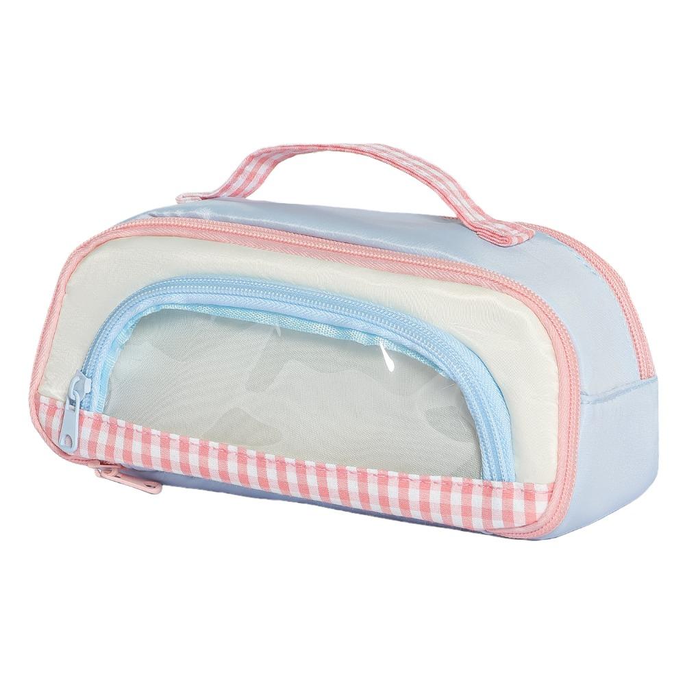 Makeup Bag Transparent Window Pencil Case Pencil Holder Pen Storage Bag  Student