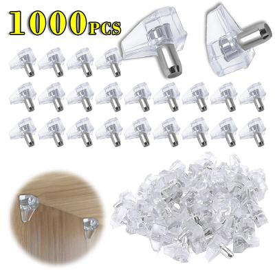 10/1000 PZ Chiodi Fissaggio Laminato Triangolari Chiodi per Mensole Trasparenti Staffa Pannello Vetro Armadio Casa Ferramenta Casa