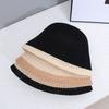 Japanese-style Foldable Fisherman Hat for Women, Korean Version Sun Protection Hat, Simple Color-blocking Milk Silk Woven Bucket Hat