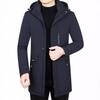 Mens Short Down Jacket Winter Warm Hooded Parka Middle-Aged Men Slim Fit Black Gray Coffee Navy