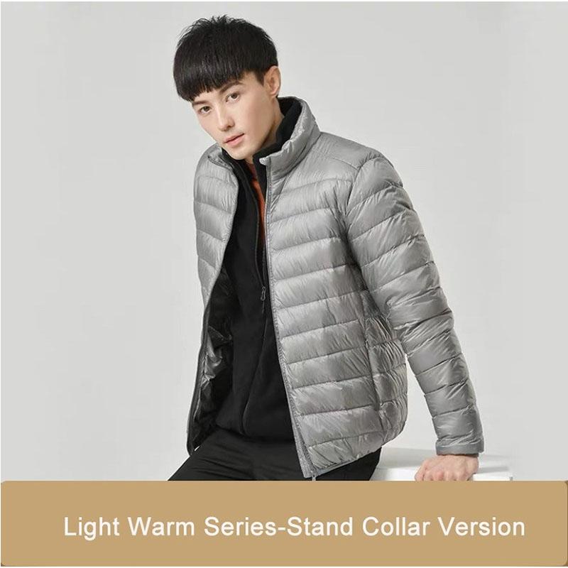 New Men's Ultra Lightweight Packable Down Coat Comfortable Windproof Waterproof Coat Men Soft Comfortable Jackets Plus Size