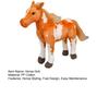 Kids Horse Doll Fleece Fabric Foal Shape Doll PP Cotton Filling Easy To Maintain Children Playroom Horse Companion