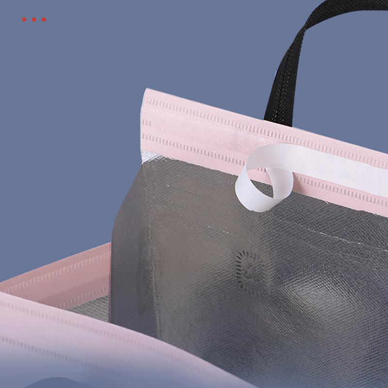 Non-woven Insulation Tote Bag Portable Cake Dessert for Drinks Package Cold Delivery Pouchs Takeout Aluminum Foil Bags Suitable for Picnicking Camping