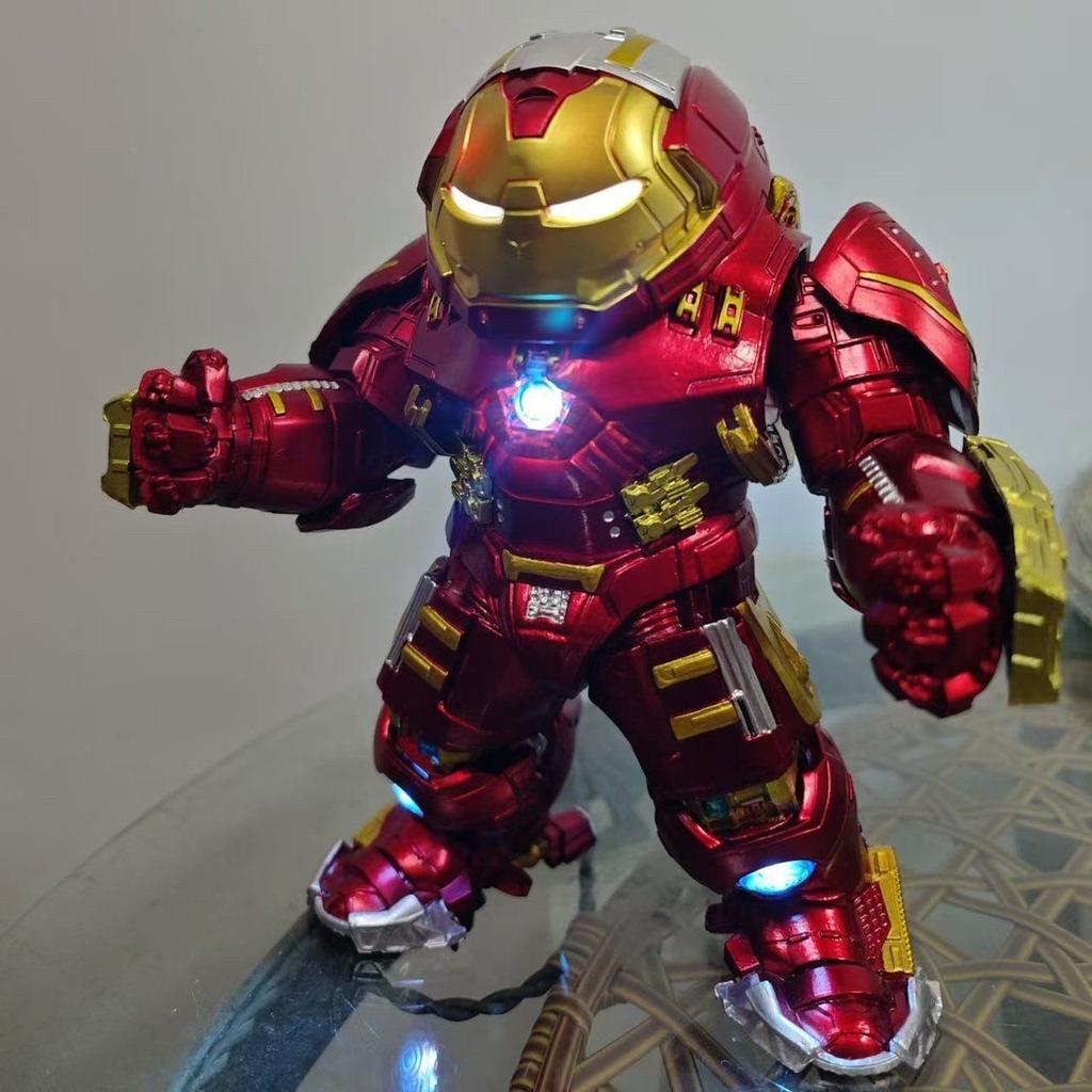 Iron Man Hulkbuster Armor Avengers Light-Up Action Figure Comics Limited Edition Collectible Model Desk Decor Poseable Articulated Scale Detailed