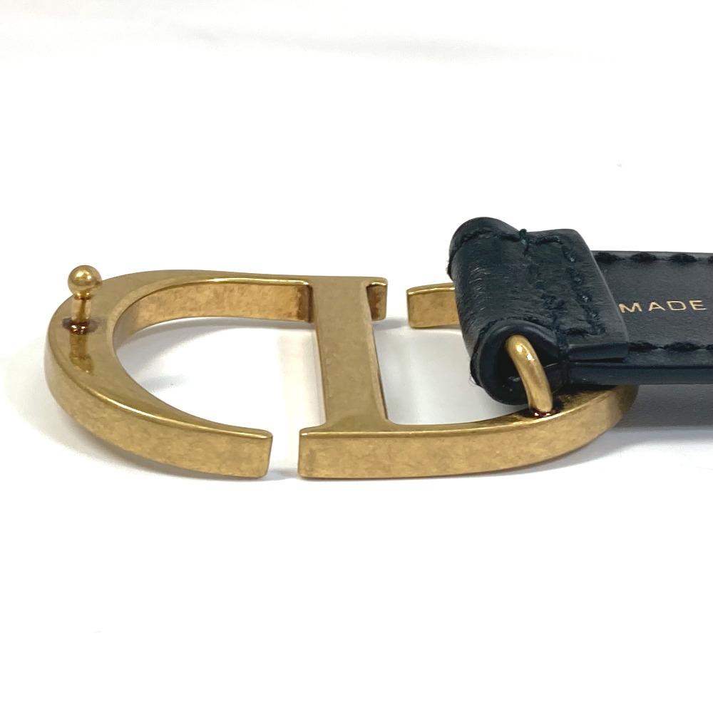 Dior B0003CBTE_M928 CDHardware Embroidered Canvas Logo Belt Navy X Beige