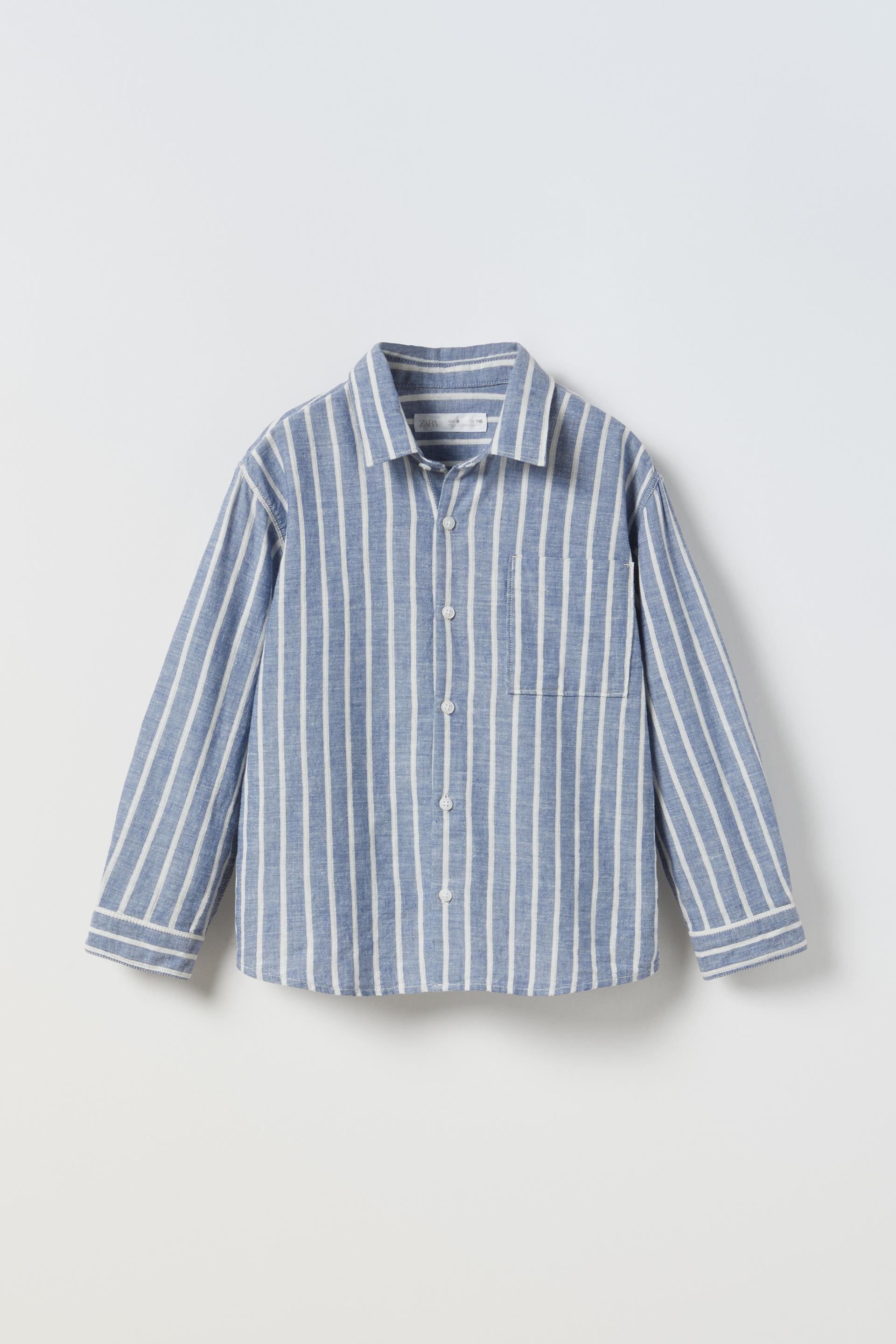 

ПОЛОСКАЯ РУБАШКА С КАРМАНОМ