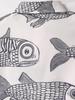 Übergroßes, lockeres Vintage-Kurzarmhemd mit Karpfen-Vollfisch-Print für Herren, lockeres Sommerhemd, trendiges Streetwear-Oberteil für Männer
