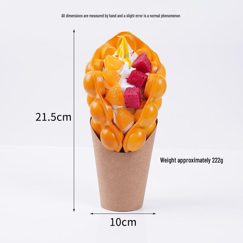 Espositore per Dolci alla Frutta con Waffle all'Uovo in Stile Hong Kong