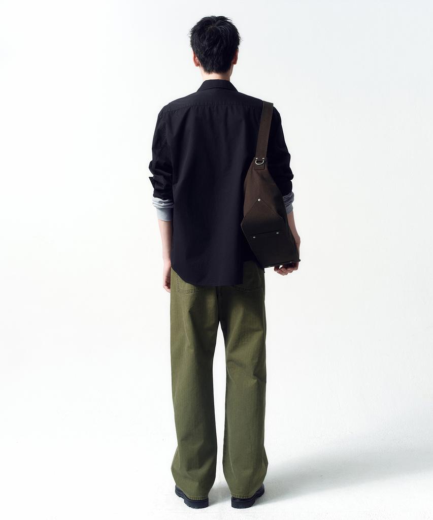 INSILENCE Washed Cotton Cpo Shirt Washed Black