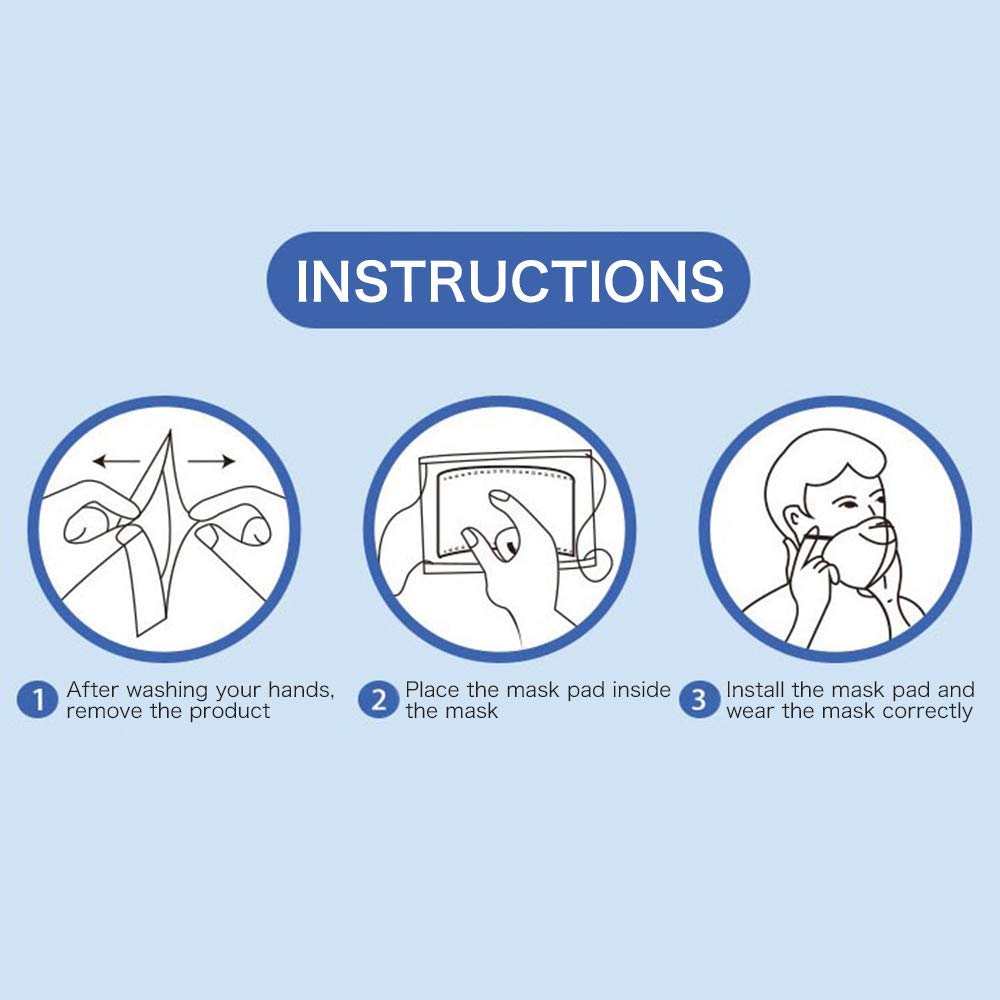 10 Pcs Disposable Activated Carbon Filter for Mask 3 Layers Breathable Activated Carbon Protective Filter Mouth Mask