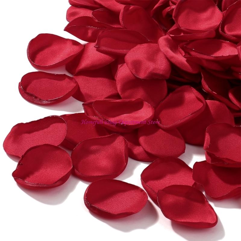 200Pcs Simulated Silk Fabric Rose Petal for Art Craft Wedding Decoration