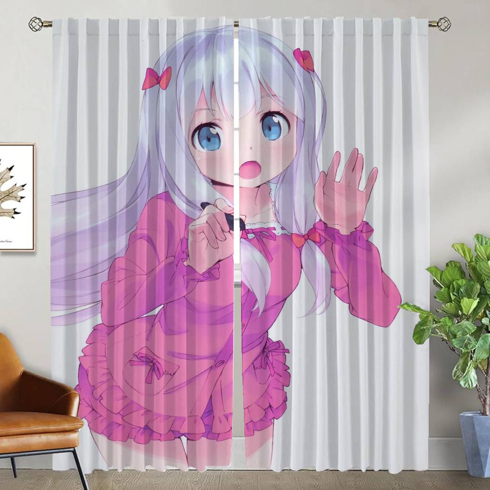 

Eromanga Sensei Home Interior Curtains 2 Pieces Window Curtain for Room 2 Panel Partition Tulle for Bedroom Halloween Decoration W50xH70cmx2pcs-CL