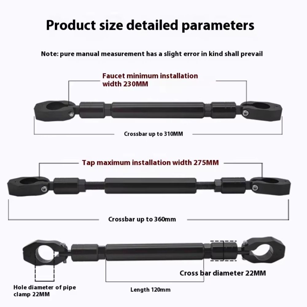 Thickened Zinc Zinc Alloy Handle Bracket Grip Adjustable Modified Handlebar Crossbar  Handlebar Extension