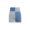 X Wilson Cor Bloco Listrado Perna Reta Shorts Casuais Femininos shorts Azul-Quartzo W91W314611WNVJ