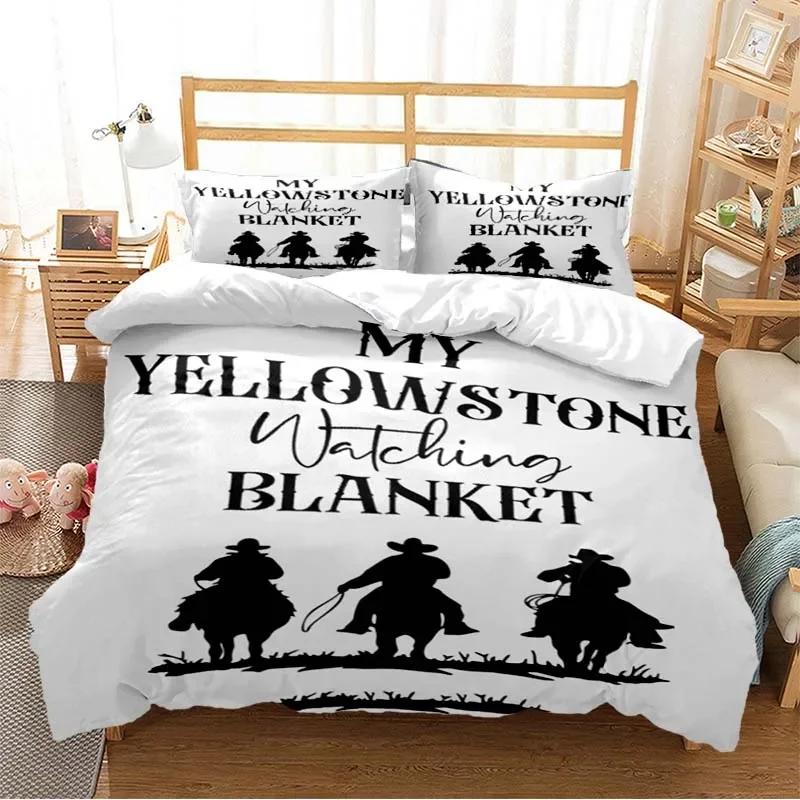Yellowstone Fashion Digitaldruck Bettwäsche Set Bettbezug Steppdecke Bett Einzel Twin Full Queen Jugend Kinder Mädchen Jungen Geschenk