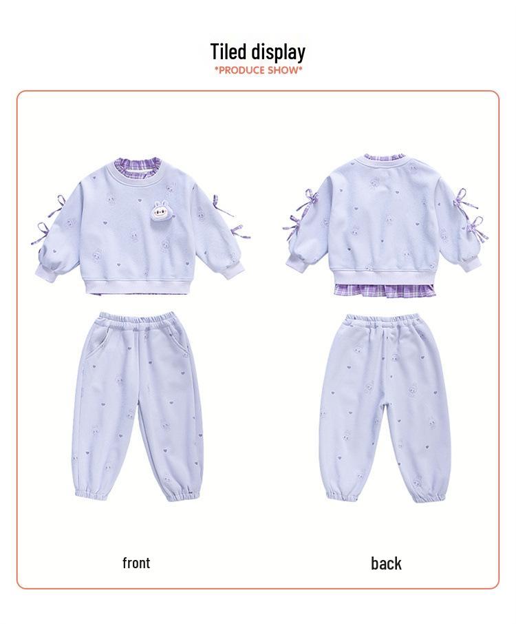 2025 Autumn New Cartoon Fashion Girls' Two-Piece Set