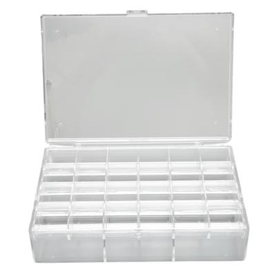 Ohrringhalter Organizer Transparentes Acryl 30 Fächer Tragbar Stapelbar Ohrring-Organizer Box L