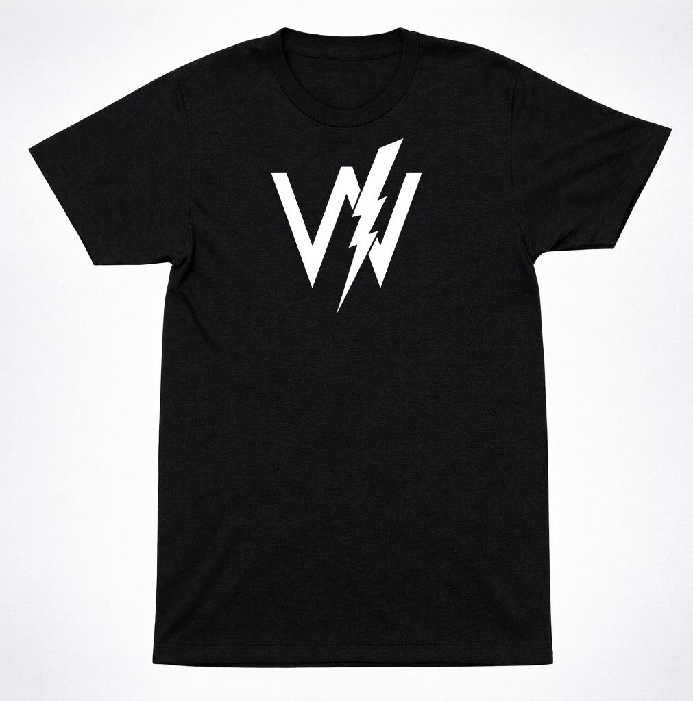 

Sleeping With Sirens W Lightning Bolt T-Shirt Black White Post-Hardcore Band Tee S