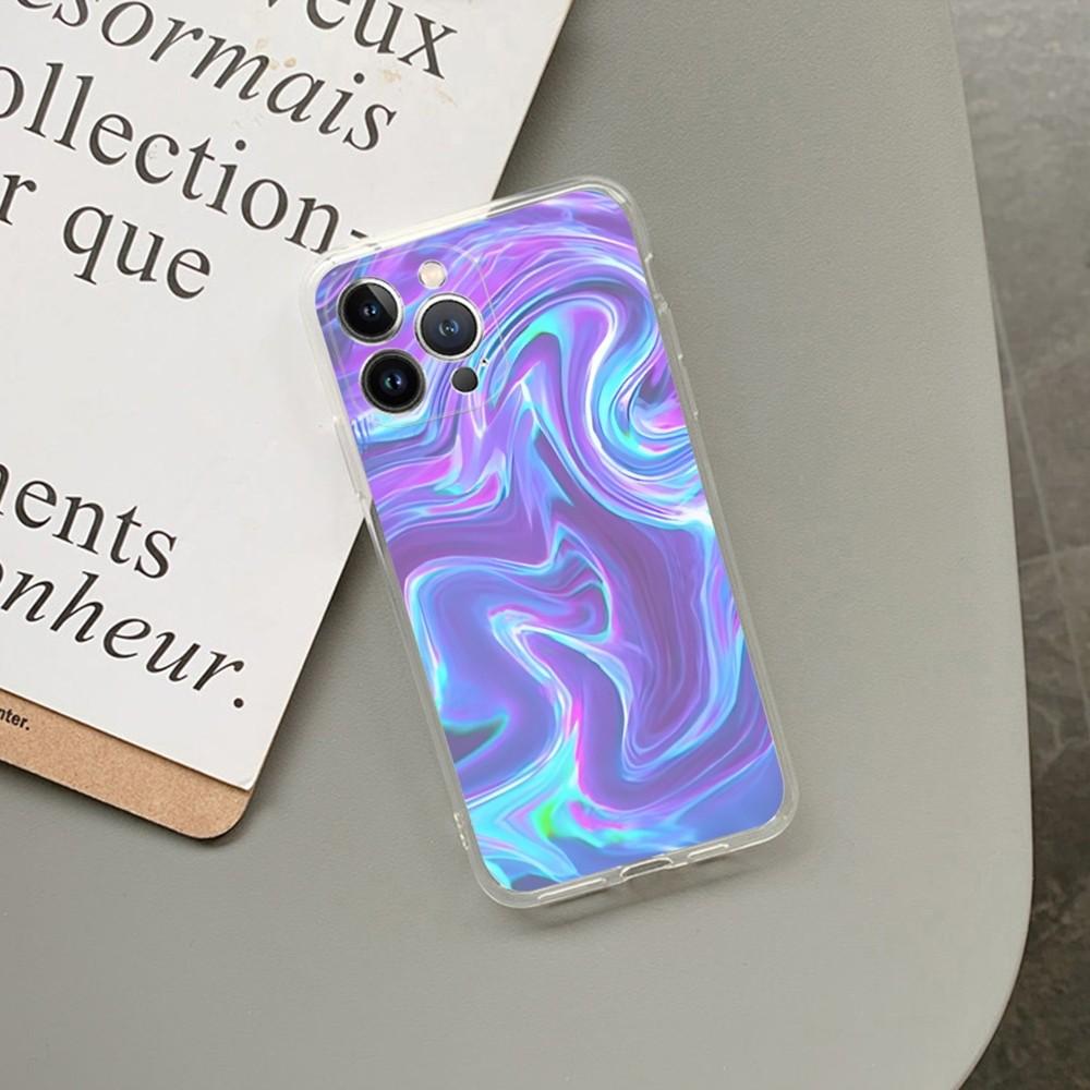 Holographic Pattern Phone Case For iPhone 15 14 13 12 11 Pro Max XS X XR SE 2020 6 7 8 Plus Mini Protective Shell