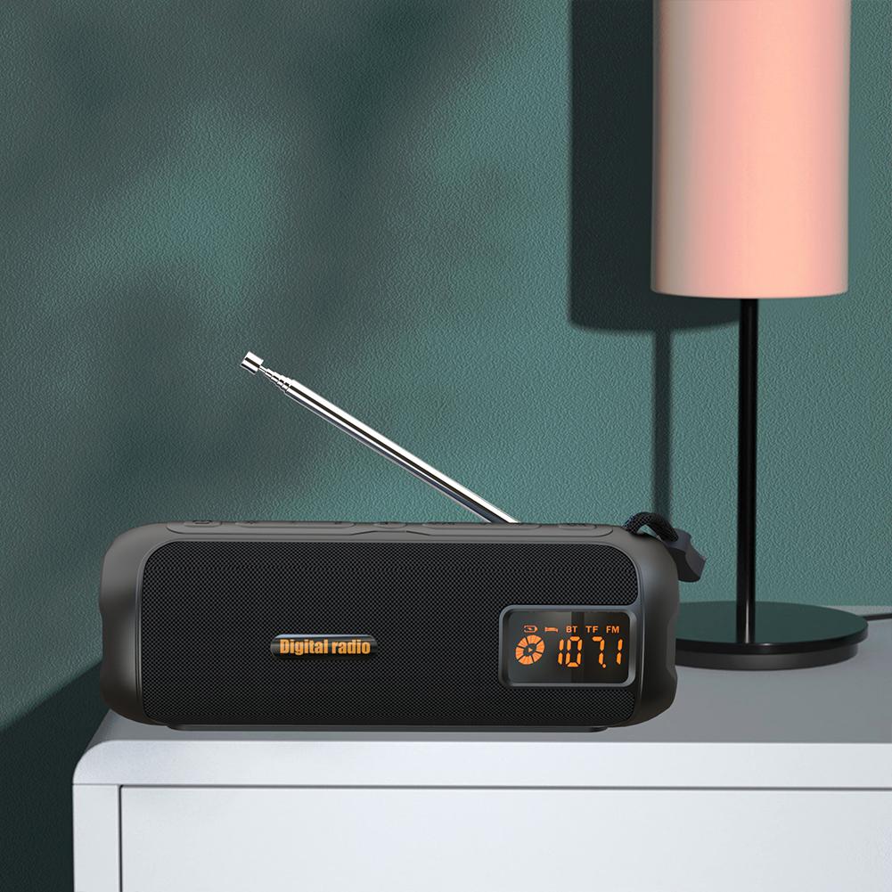 Wireless BT Speaker AM FM Radio Support TF Card Rechargeable Radio for Indoor Outdoor