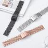 Correa de Metal Sólido 18mm 20mm 22mm 24mm Pulsera de Acero Inoxidable Correa Universal para Samsung Watch 4/5/3 Correa para Seiko Pulsera