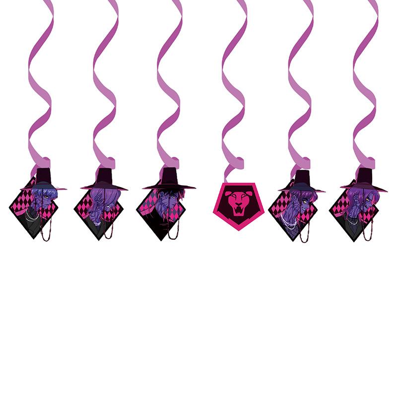 Demonœ Hunters Birthday Party Decor Tableware Banner Kids Birthday Balloon Cake Topper Decor  Kpop Anime Party Supplie Set