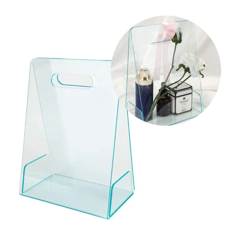 Stylish Clear Flower Bouquet Bags Handbag for Flowers Perfect Solution for Weddings and Birthdays Wrapping Bags X3UC