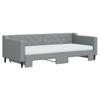 Vidaxl Sofa Rozsuwana Z Materacami, Jasnoszara, 90X200 Cm, Tkanina