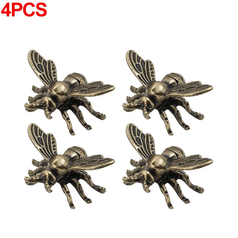 Creative Small Bee Statues Honeybee Figurines Miniatures DIY Craft Animal Ornament Desktop Decoration for Living Room Office