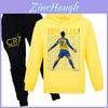 Cr7 Print Kinder Trui en Broek Set Met Zachte Katoenen Stof Voor Middelbare Scholieren