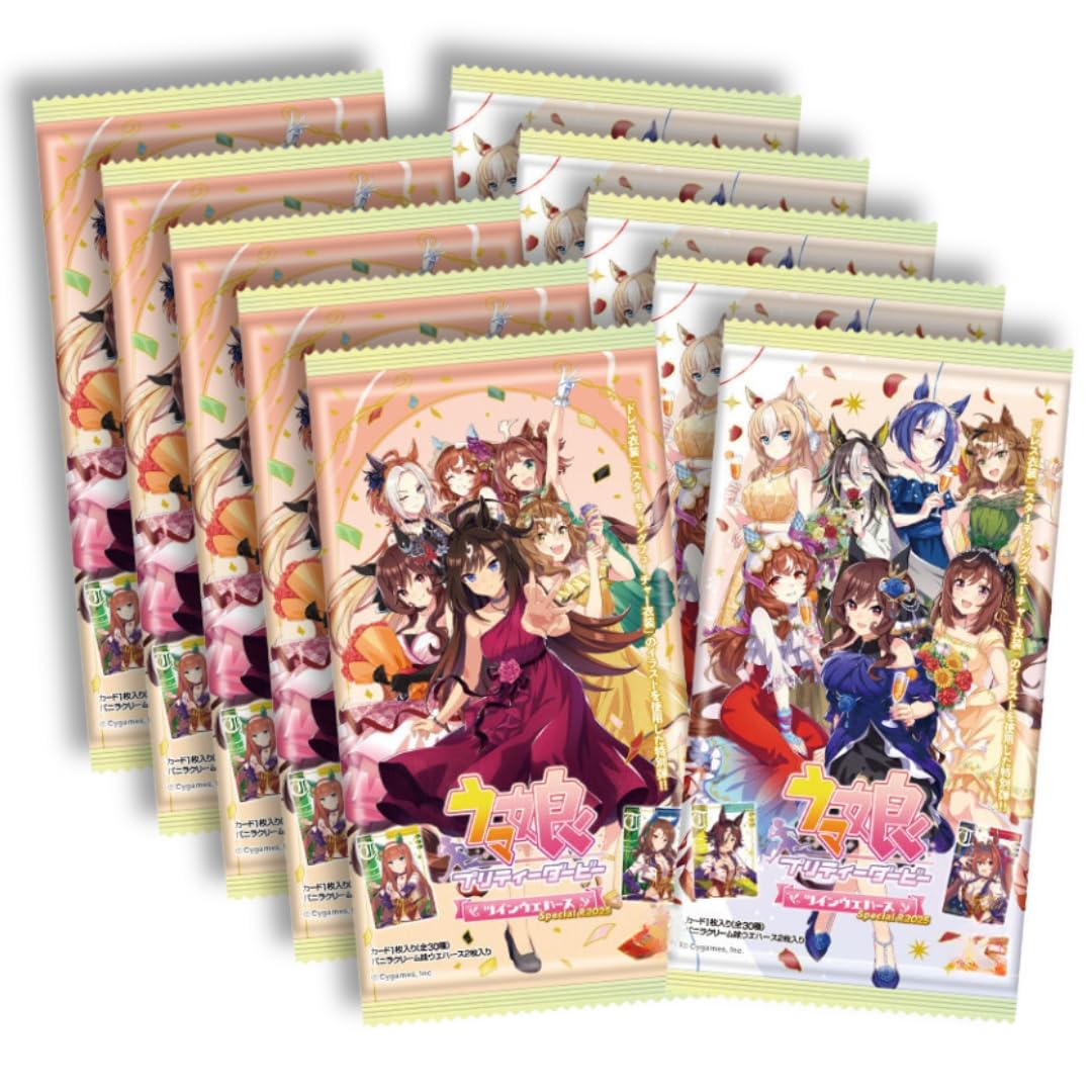 

индивидуально в упаковках Uma Musume Pretty Derby Twin Wafers Special R 2025 продаются в коробке из [Продано 10] (10 пакетов) Не 20.