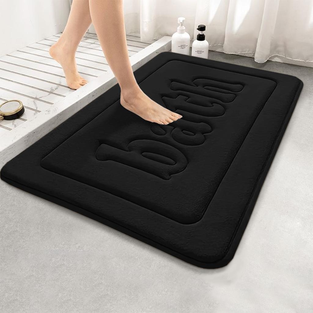 Thickened Flannel Bathroom Absorbent Mat Shower Room Toilet Non-slip Mat Bathtub Mat Foot Pad Entrance Mat