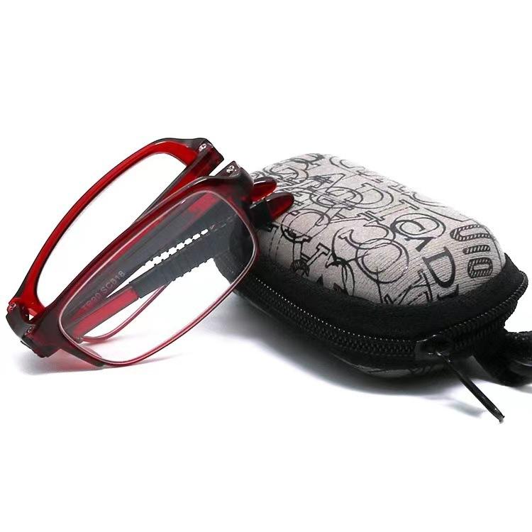 High-grade folding reading glasses portable ultra-light reading glasses the elderly anti-blue reading glasses I