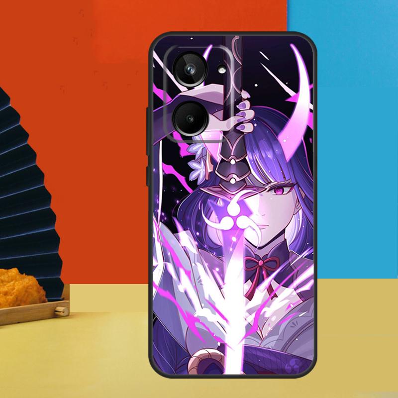 Raiden Shogun Genshin Impact For Realme C51 C53 C55 C35 C33 C31 C30 C25 C21Y GT Neo 5 GT5 GT3 9 10 11 12 Pro Plus Case
