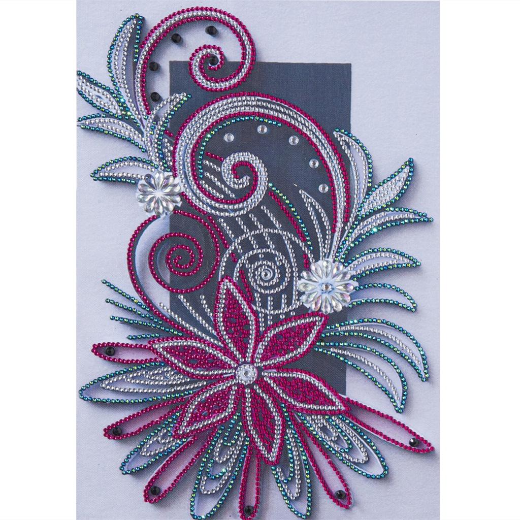 Ny spesiell form diamantmaleri Blomst Scenisk mønster DIY 5D Del Drill Kryssstingsett Krystallkunst Rhinestone Broderi