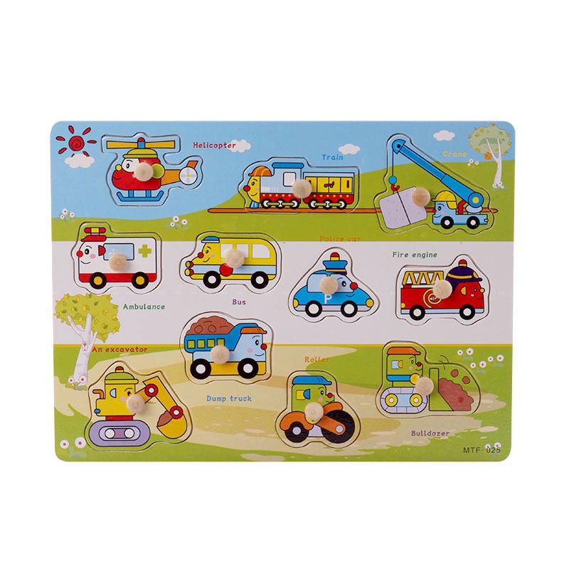 Montessori Wooden Toy Baby Puzzle Educational Toys For Children Game Puzzle Board Jigsaw Child Wooden Puzzles For Kids 2 3 4 Y