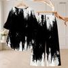 Women Plus Size Round Neck Mid Sleeve Printed Asymmetrical Top Wide Leg Pants Two Piece Set
