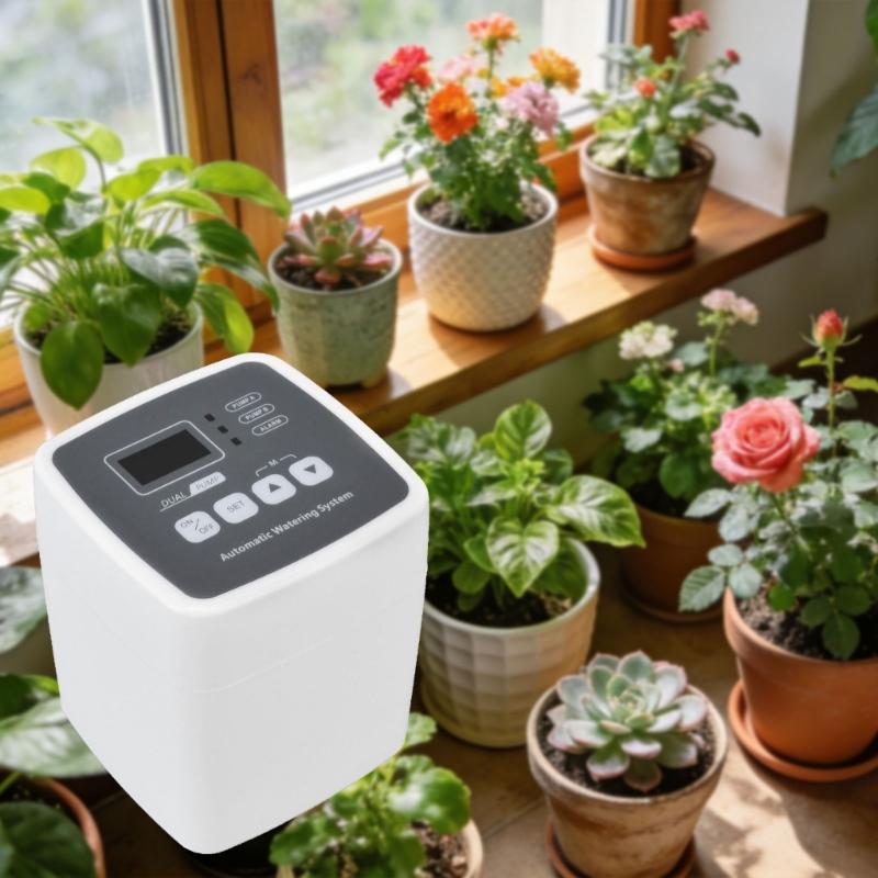 Intelligent Double Pumps Plant Auto Watering Device Programmable Timer Garden Irrigation Equipment For 20 Pots Indoor Outdoor Use