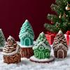 DIY Christmas Candle Pinecone Snow House Silicone Mold Handmade Aroma Plaster Resin Form Mould Soy Wax Candle Making Supplies