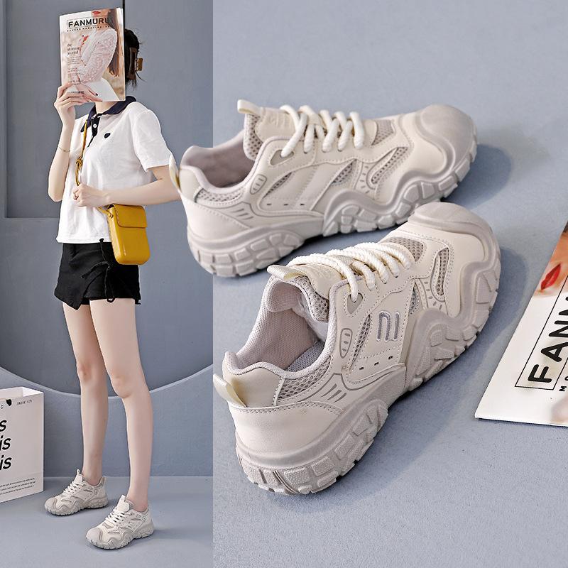 Fashion Internet Celebrity Dad Shoes Women 2025 Autumn New Running Sports Shoes Durian Hiking Shoes Casual Women's Shoes