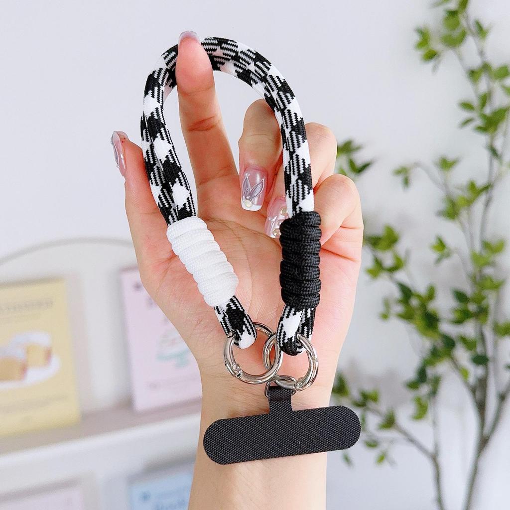 Multicolour Hand Woven Keychain Mobile Phone Lanyard Anti Lost Knot Rope Strap Key Ring Men Women Car Key Holder Accessory
