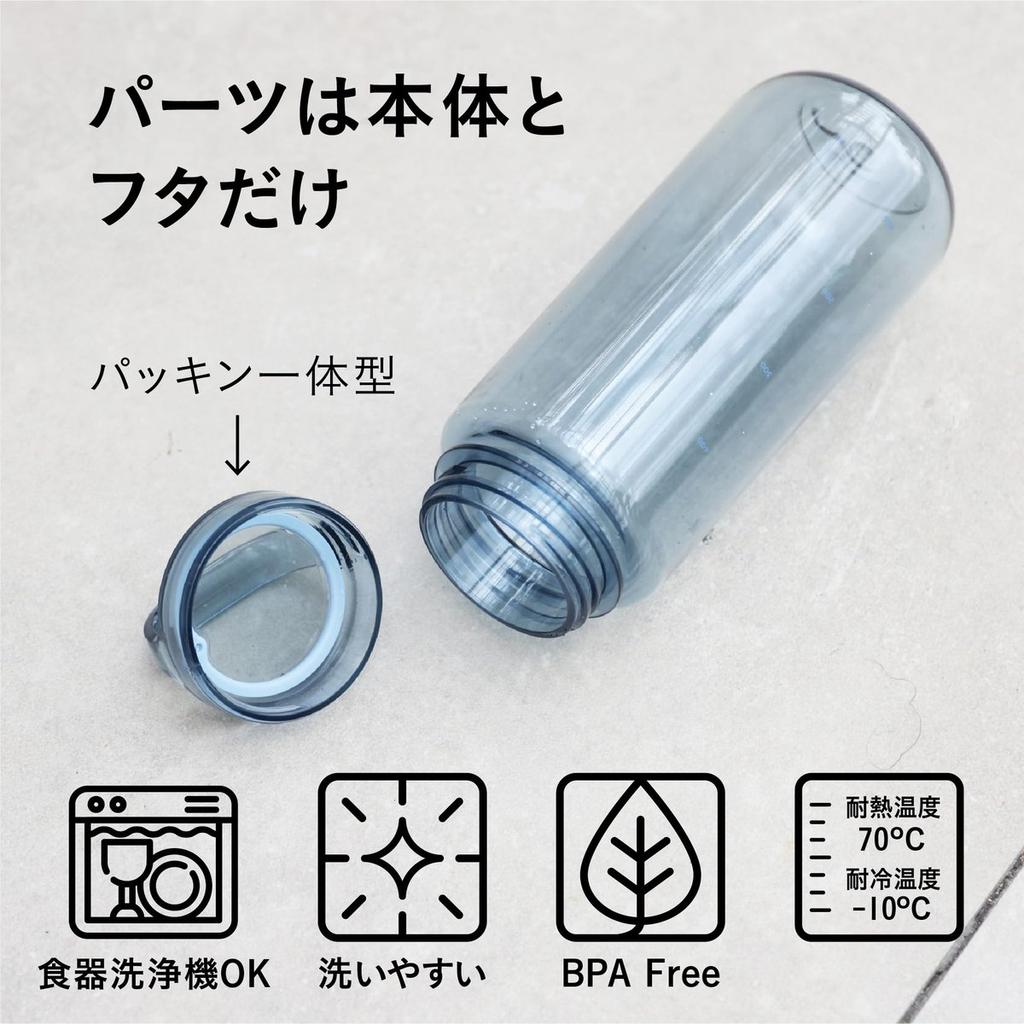 CB JAPAN mlte EDGE 1000ml Tritan Water Bottle, BPA-Free, Easy Open Handle, Brown