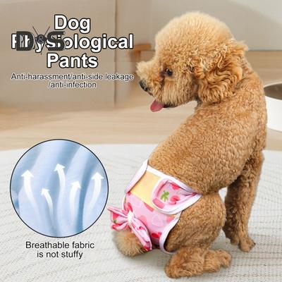 Hundewindeln, physiologische Haustierhose, Welpenhöschen, waschbare Hundeunterwäsche, atmungsaktive Haustiershorts für läufige Hündinnen