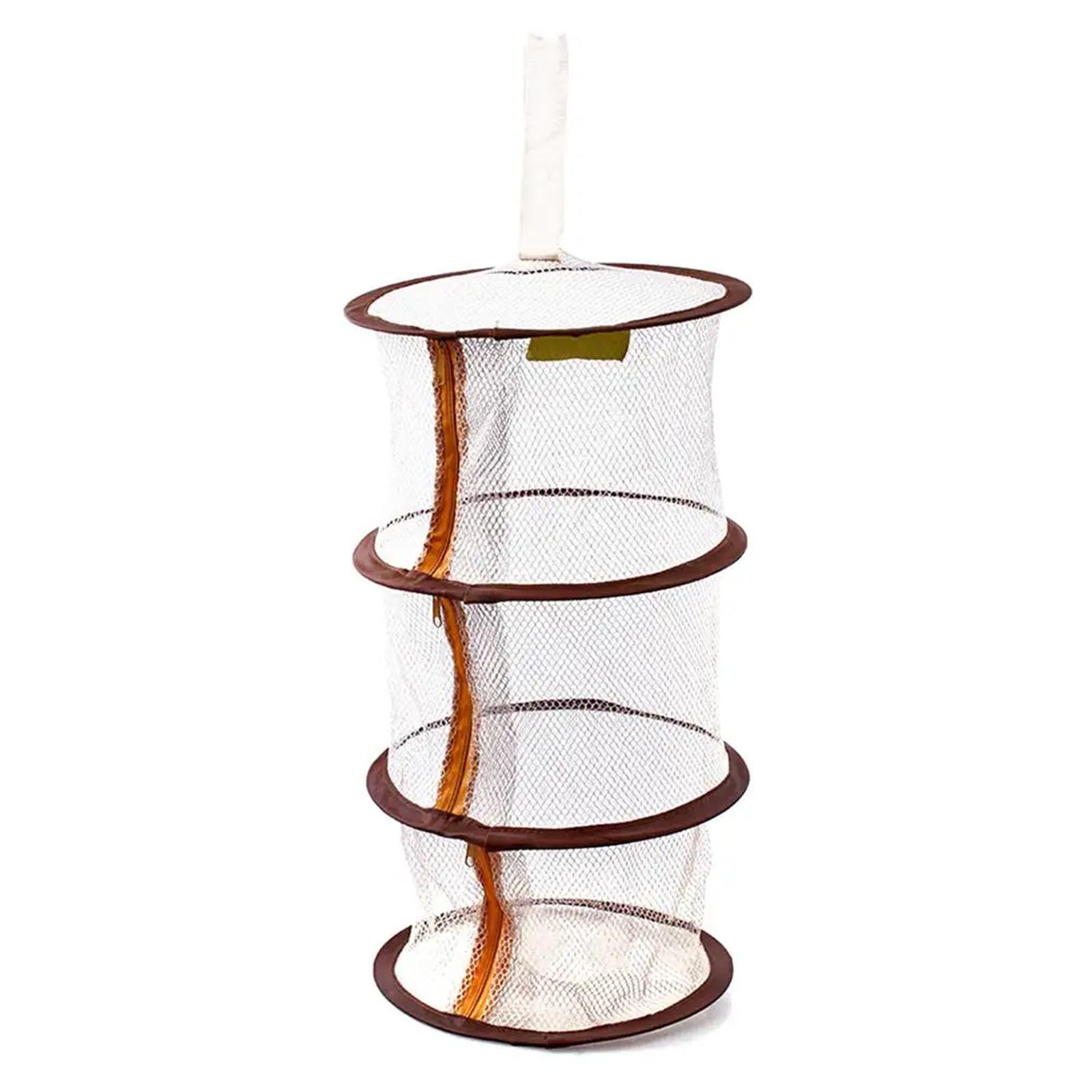 

Сетка для сушки бюстгальтеров на молнии, 3-ярусная складная сетка для сушки трав, подвесная корзина для сушки, для улицы