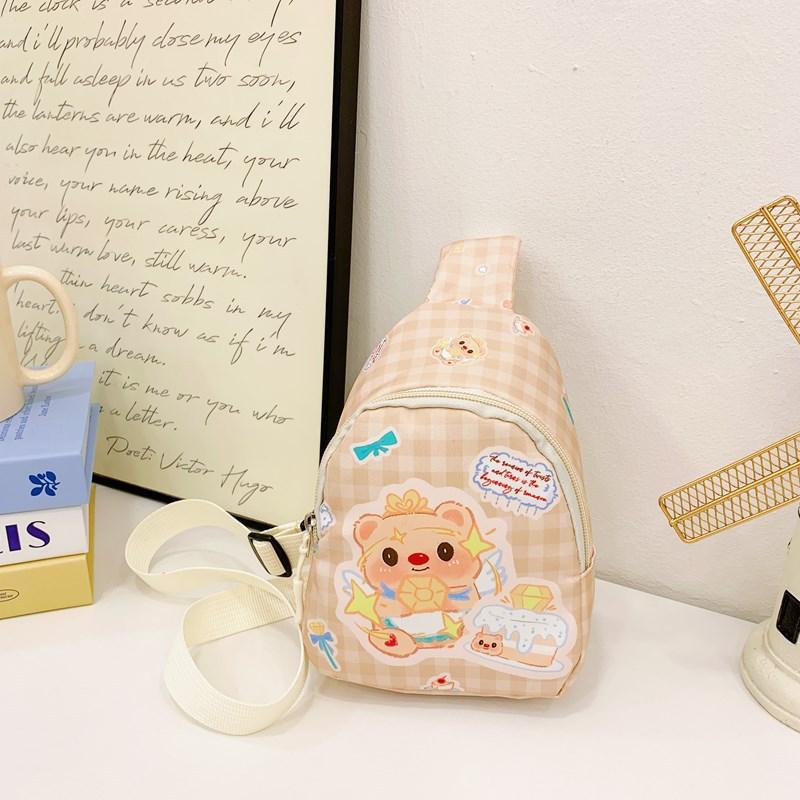School bag new bag cartoon cute bear crossbody small backpack baby change bag breast bag