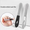 Double Sided Stainless Steel Nail File Sanding Nail Art Buffer Manicure Pedicure Tool, For Toenail& Foot Clean