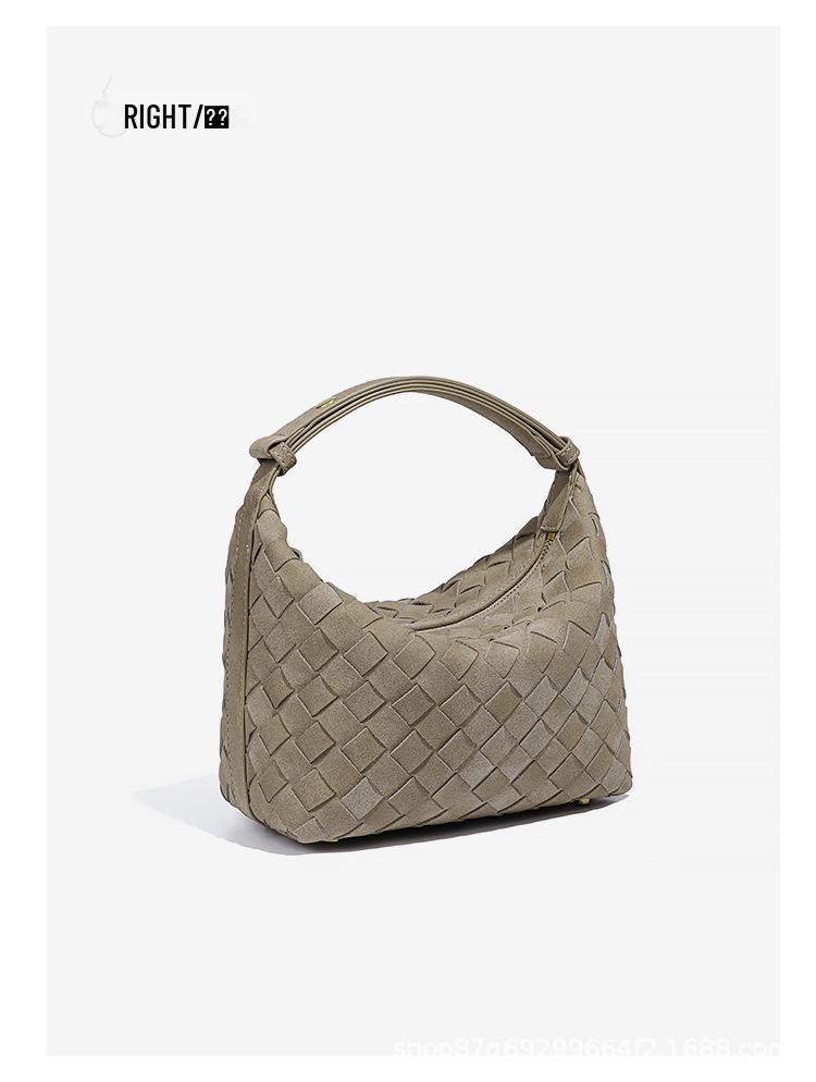 2025 Frosted Hand-Woven Mini Diamond Pattern Crossbody & Shoulder Handbag for Women