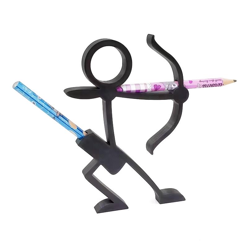 

3D Printed Stick Figure Pencil Holder 4 Styles Pen Rack Desktop Ornament Desk Organizer Home Office Decor